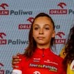 Maria Okrucińska na mecie Tour de Pologne Junior w 2022 r.