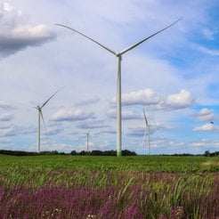 Jedna z farm wiatrowych tworząca potencjał wytwórczy OZE Grupy Enea