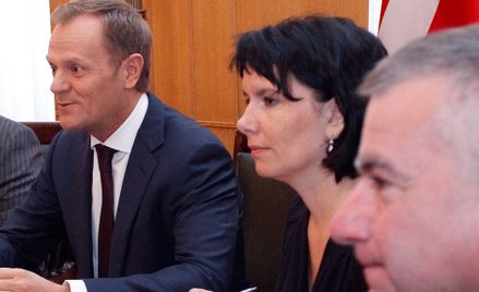 Były premier Donald Tusk i tłumaczka Magdalena Fitas-Dukaczewska