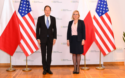 Ambasador USA Mark Brzeziński i minister klimatu i środowiska Anna Moskwa