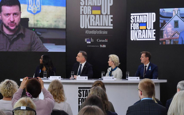 Finał „Stand Up For Ukraine” w Warszawie. W sposób zdalny obecny był prezydent Ukrainy Wołodymyr Zeł