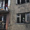 Zniszczony przez Rosjan dom mieszkalny w Kijowie