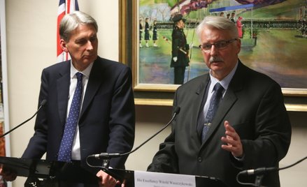 Minister spraw zagranicznych RP Witold Waszczykowski i minister spraw zagranicznych Wielkiej Brytani