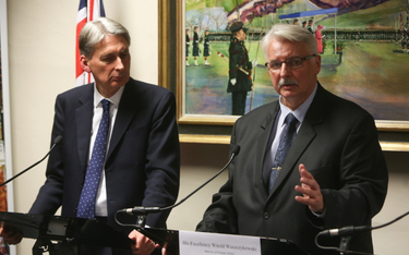 Minister spraw zagranicznych RP Witold Waszczykowski i minister spraw zagranicznych Wielkiej Brytani