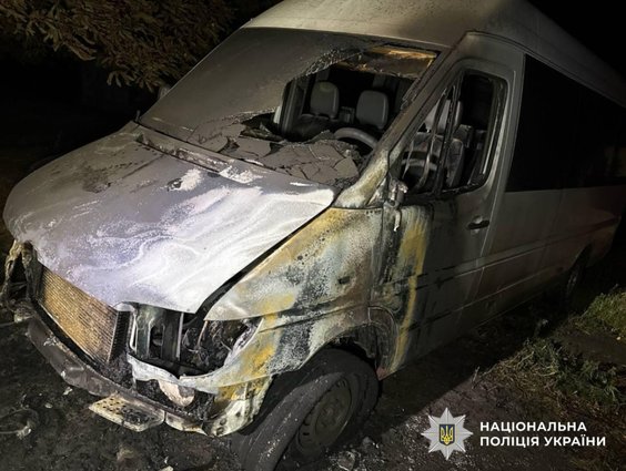 Samochód podpalony w obwodzie kirowohradzkim