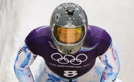 Władysław Heraskewycz w swoim słynnym kasku