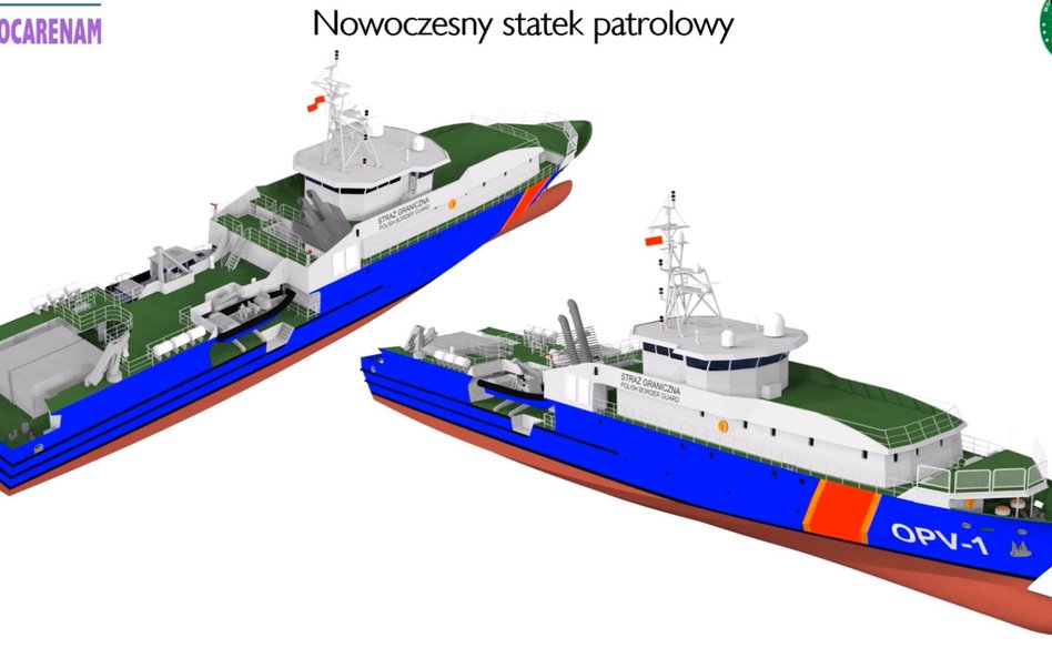 Wizja nowego patrolowca Morskiego Oddziału Straży Granicznej. Rys./MOSG.