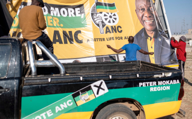 Ogromne plakaty wyborcze ANC mają przykryć rozczarowanie do tego ugrupowania
