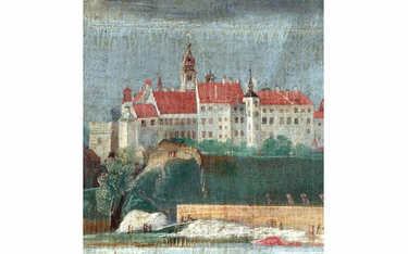 Christian Melich, Panorama zygmuntowska - fragment z zamkiem