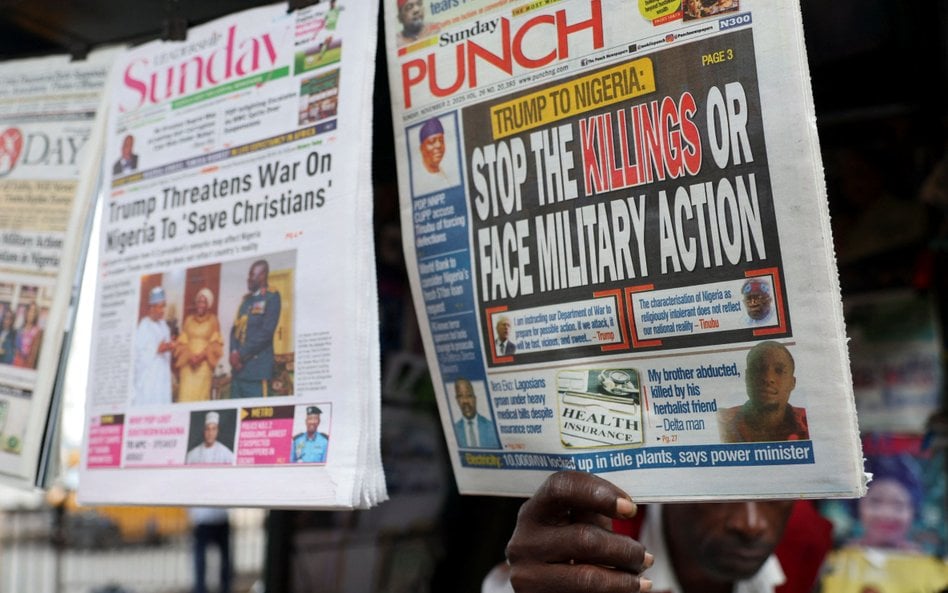 Nigeryjska prasa odnotowała sobotnie słowa Donalda Trumpa grożącego operacją wojskową w Nigerii