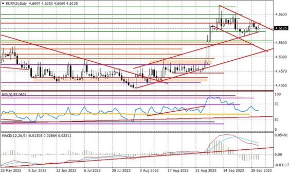 Wykres dzienny EURPLN