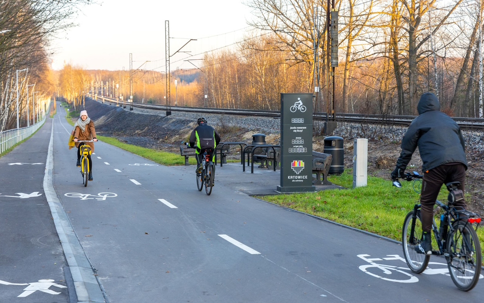 Pierwsza w Katowicach velostrada została oddana do użytku w grudniu ub.r.