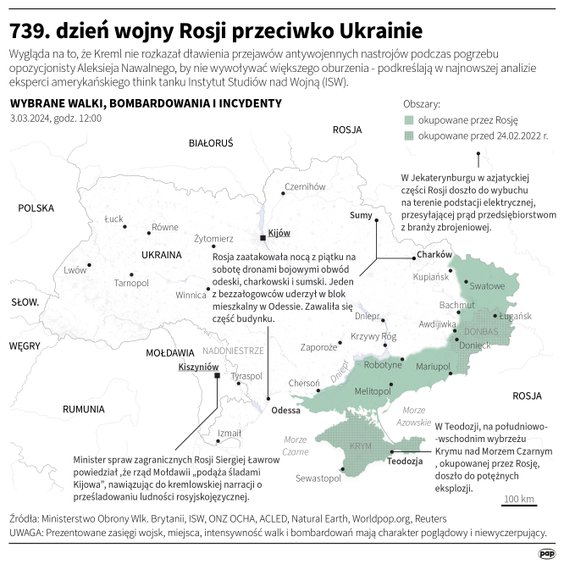 Tak wyglądała sytuacja na froncie w 739. dniu wojny