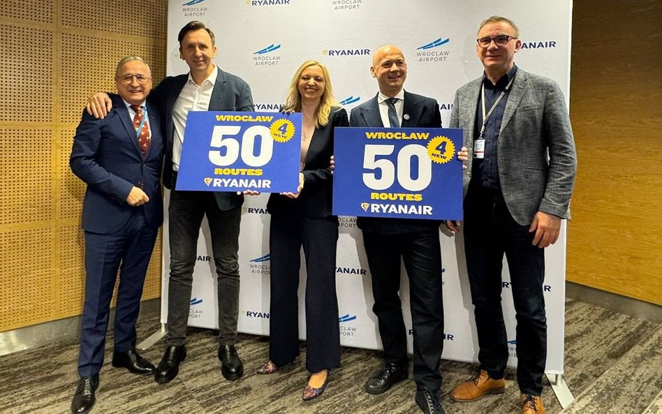 Letnia siatka połączeń Ryanaira z wrocławskiego lotniska obejmuje rekordowe 50 kierunków