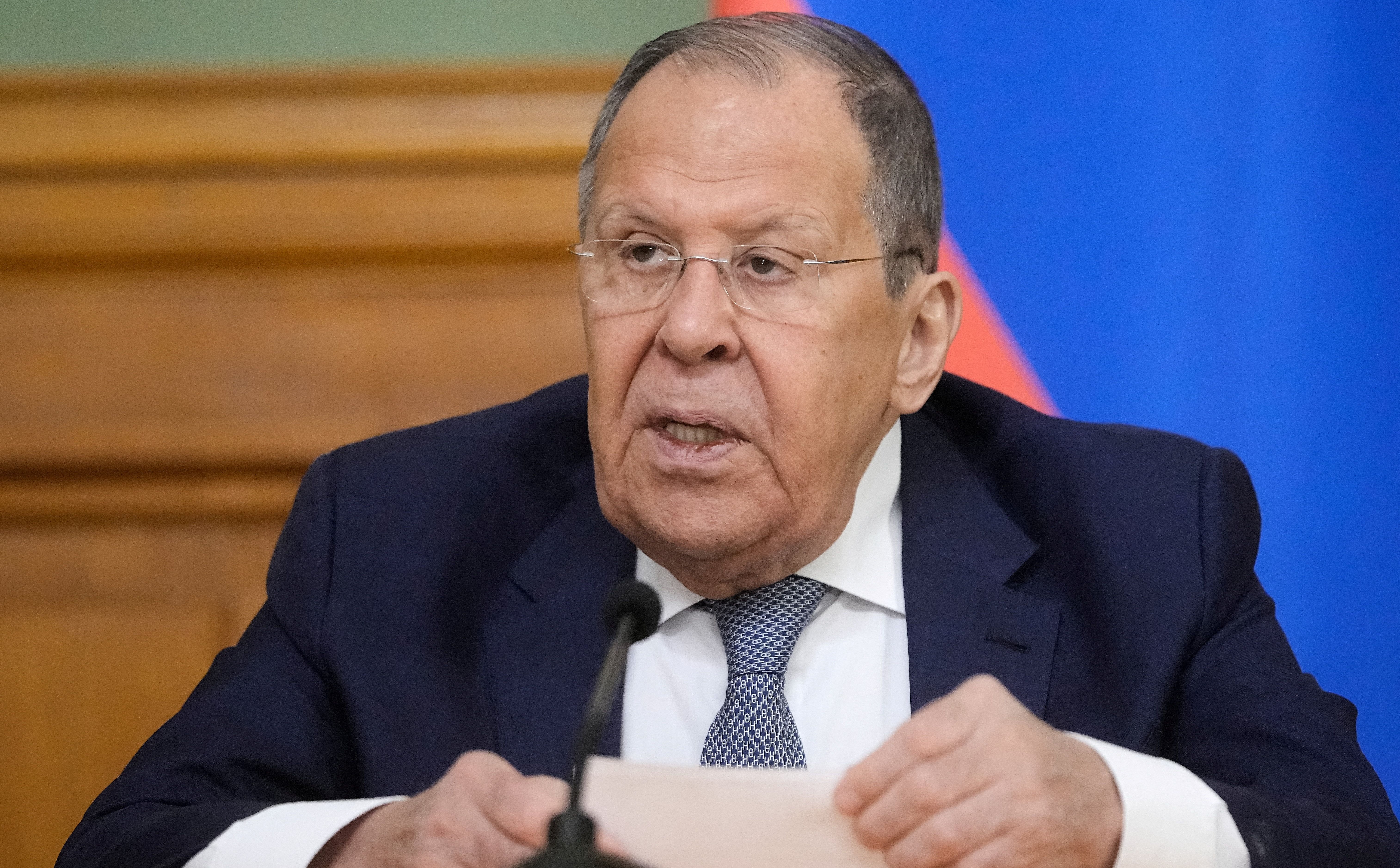 Sergey Lavrov talks about "security guarantees". He demands designation  of Russian conquests