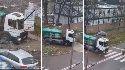 Radny zaapelował do Urzędu Dzielnicy Ursus, aby ten zadbał o zablokowanie tego niebezpiecznego wyjaz