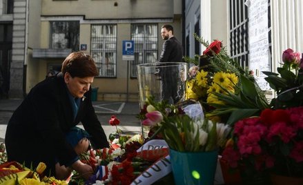 Beata Szydło (na zdjęciu pod belgijską ambasadą) nie widzi możliwości, by Polska dziś przyjęła uchod