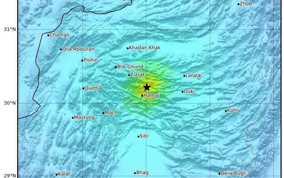 Epicentrum trzęsienia ziemi w Pakistanie z 7 października