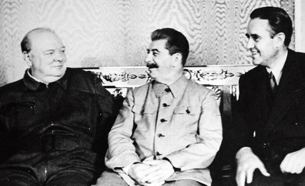 Winston Churchill i Józef Stalin podczas konferencji w Moskwie 12–17 sierpnia 1942 roku. Amerykański