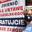 Przewodnicząca Ogólnopolskiego Związku Zawodowego Pielęgniarek i Położnych Krystyna Ptok podczas maj