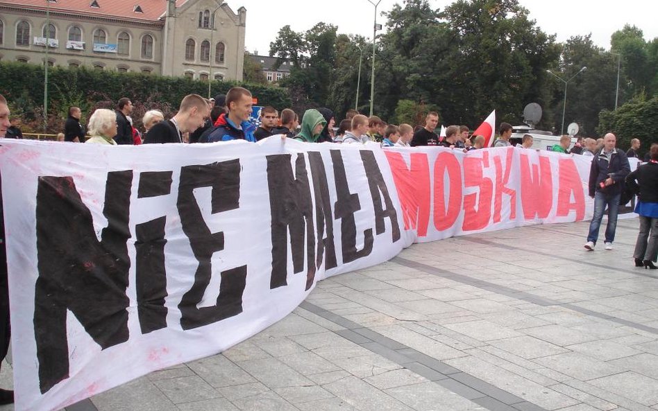 Protest narodowców w centrum Legnicy