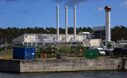 Fragment Nord Stream 1 w miejscowości Lubmin w Niemczech