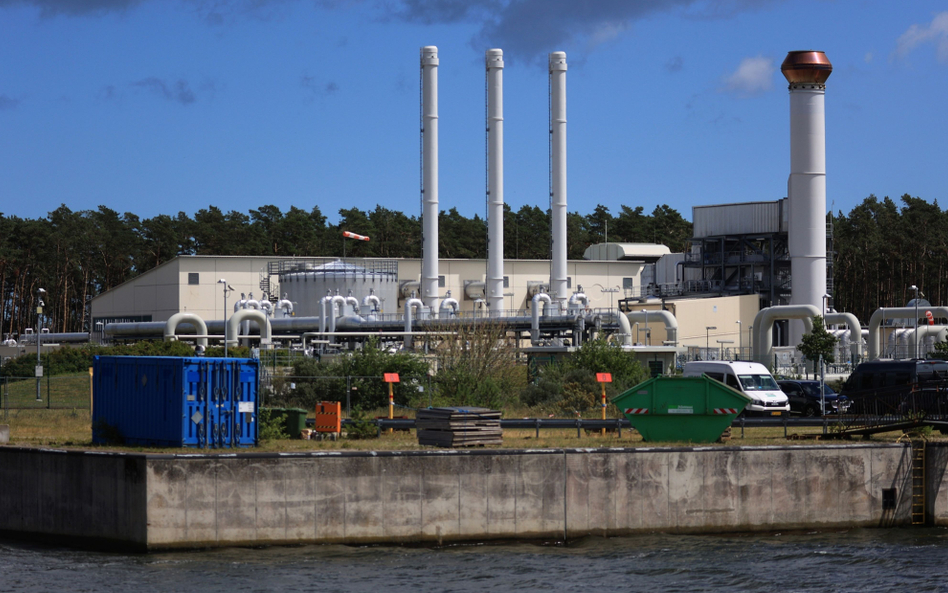 Fragment Nord Stream 1 w miejscowości Lubmin w Niemczech