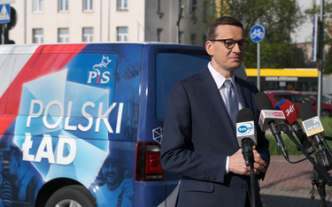 Premier Mateusz Morawiecki promuje "Polski Ład" w Warszawie