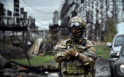 Rosyjski żołnierz w Donbasie