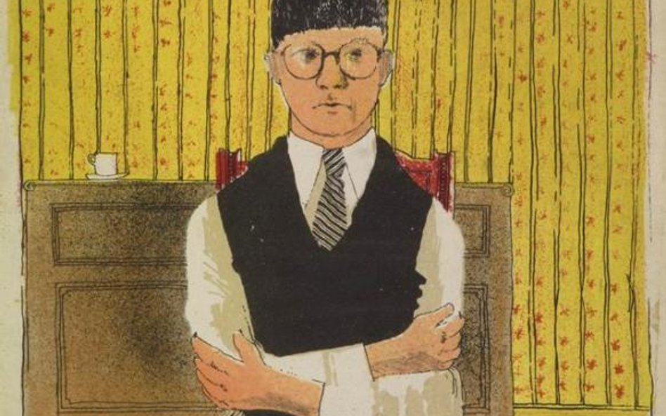 David Hockney, Self Portrait, 1954, Lithograph in Five Colors, 11 1/2 x 10 1/4" Edition: 5 (approxim