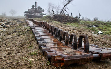 Zniszczony czołg w obwodzie charkowskim