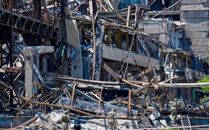 Ruiny zakładów Azowstal w Mariupolu