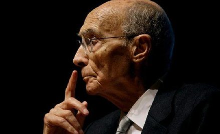 Jose Saramago podczas prezentacji swej ostatniej książki „Kain”, Lizbona, 30 października 2009 r. W 