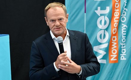 Przewodniczący PO Donald Tusk podczas spotkania z cyklu "Meet Up: Nowa Generacja Platformy Obywatels
