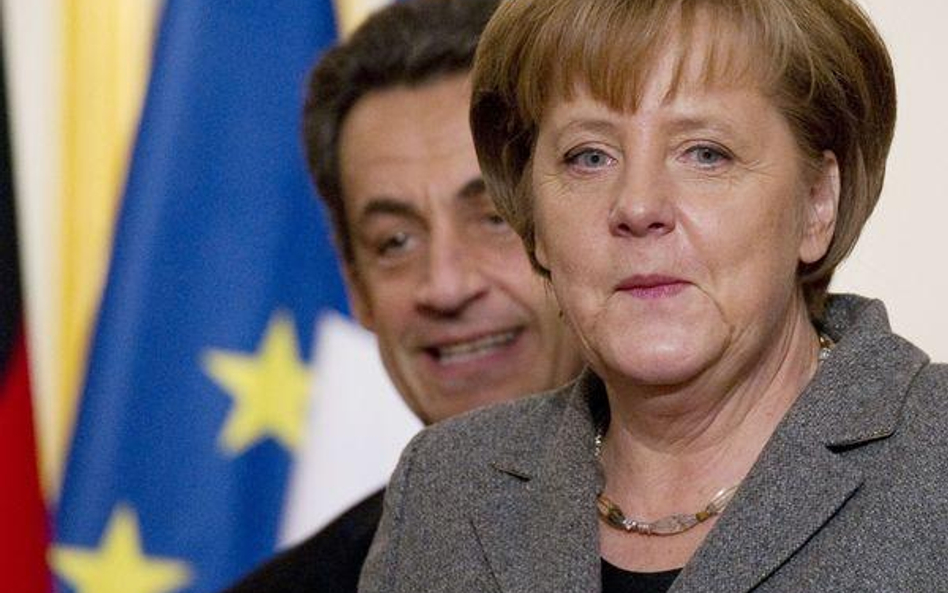 Kanclerz Niemiec Angela Merkel i francuski prezydent Nicholas Sarkozy