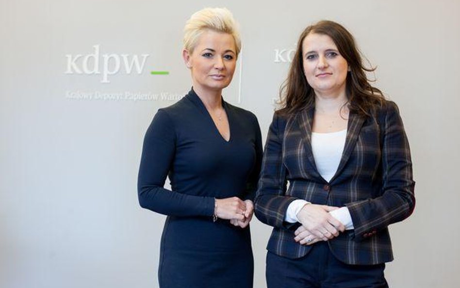 Iwona Sroka, prezes KDPW I KDPW_CCC i Marta Kępa, prezes Stowarzyszenia Rynków Finansowych ACI Polsk