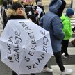 Protest pracowników sfery budżetowej przeciwko planowanemu zamrożeniu ich płac w przyszłym roku