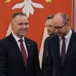 Prezydent Karol Nawrocki, szef KPRP Zbigniew Bogucki oraz szef Biura Polityki Międzynarodowej KPRP M