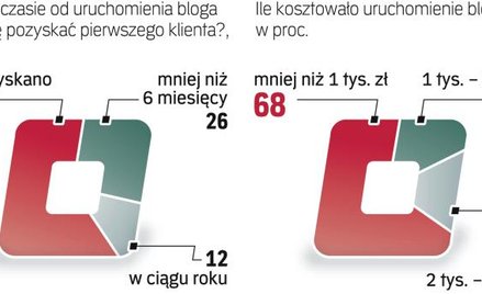 Pozyskanie klientów w ciągu pierwszych sześciu miesięcy działalności bloga należy uznać za sukces.