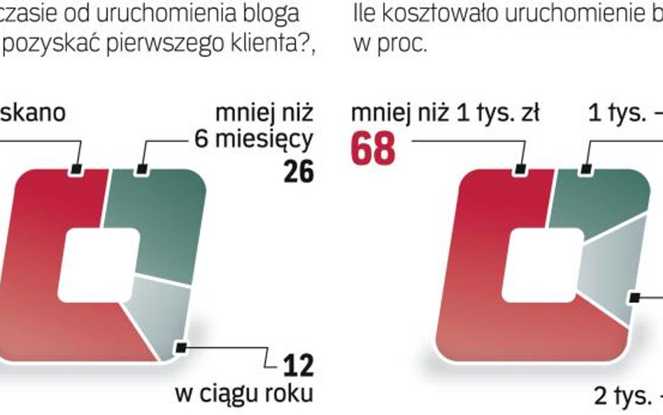 Pozyskanie klientów w ciągu pierwszych sześciu miesięcy działalności bloga należy uznać za sukces.