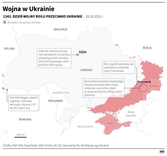 Tak wyglądała sytuacja na froncie w 1343 dniu wojny