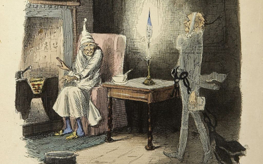 Ilustracja Johna Leecha z pierwszego wydania "Opowieści wigilijnej"