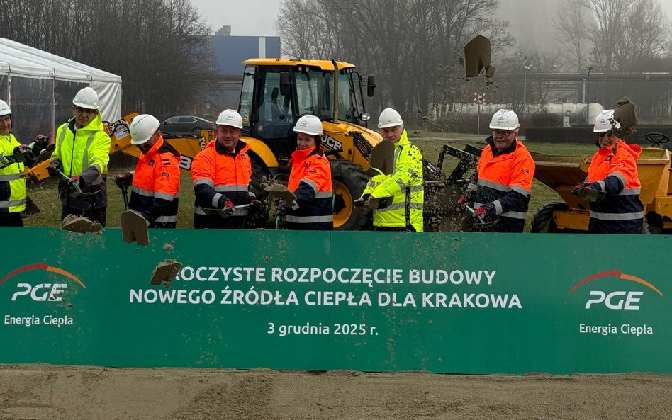 Symboliczne rozpoczęcie budowy hali nowych silników gazowych w EC Kraków
