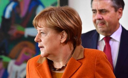 Kanclerz Niemiec Angela Merkel i szef niemieckiej dyplomacji Sigmar Gabriel