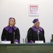 Prezes Izby Cywilnej SN Joanna Misztal-Konecka (po lewej) podczas posiedzenia Sądu Najwyższego w spr