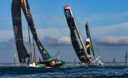 Start regat Vendée Globe we francuskim porcie Les Sables-d’Olonne