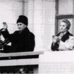 Ostatnie przemówienie komunistycznego dyktatora Rumunii Nicolae Ceausescu i jego żony Eleny podczas 