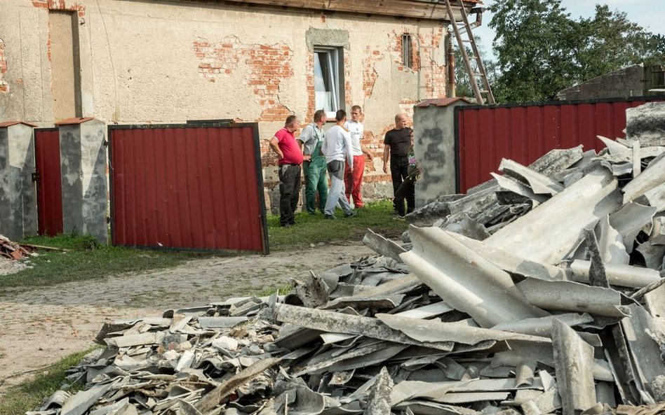 Zniszczenia w miejscowości Wielka Klonia, jednej z miejscowości w kujawsko-pomorskim, które ucierpia