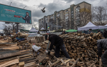 Obóz w punkcie kontrolnym pod Kijowem