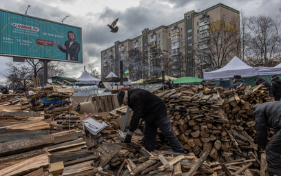 Obóz w punkcie kontrolnym pod Kijowem